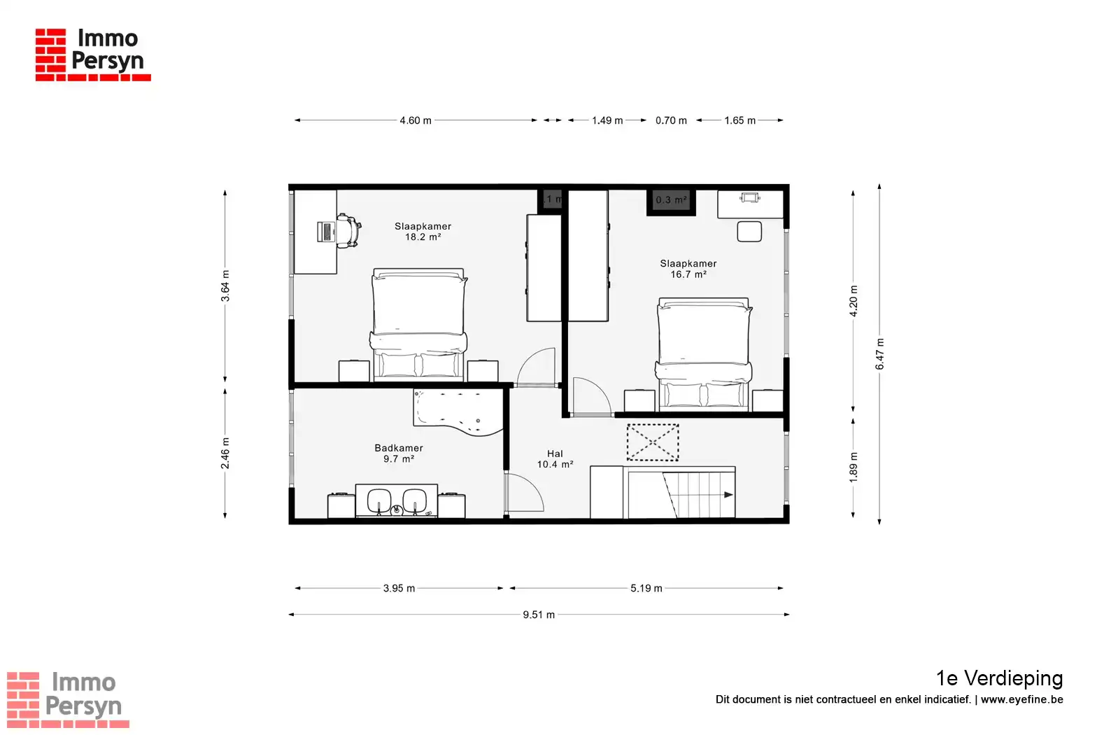 Ruime af te werken woning met nieuw dak, vernieuwde elektriciteit en diepe tuin  (EPC D) foto 24