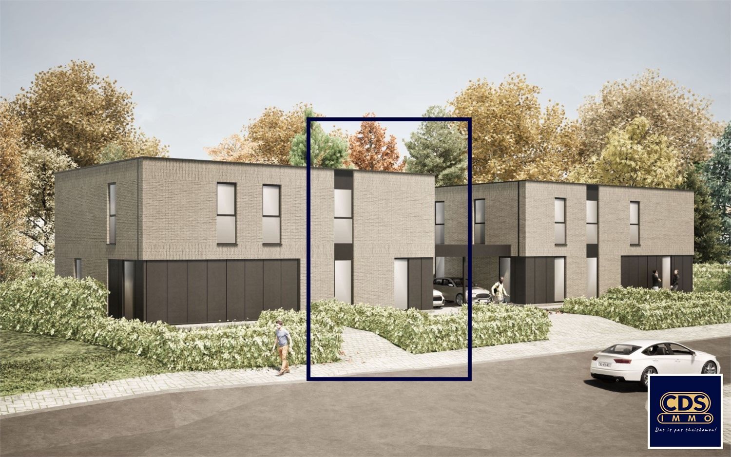 Vier moderne halfopen woningen foto 2