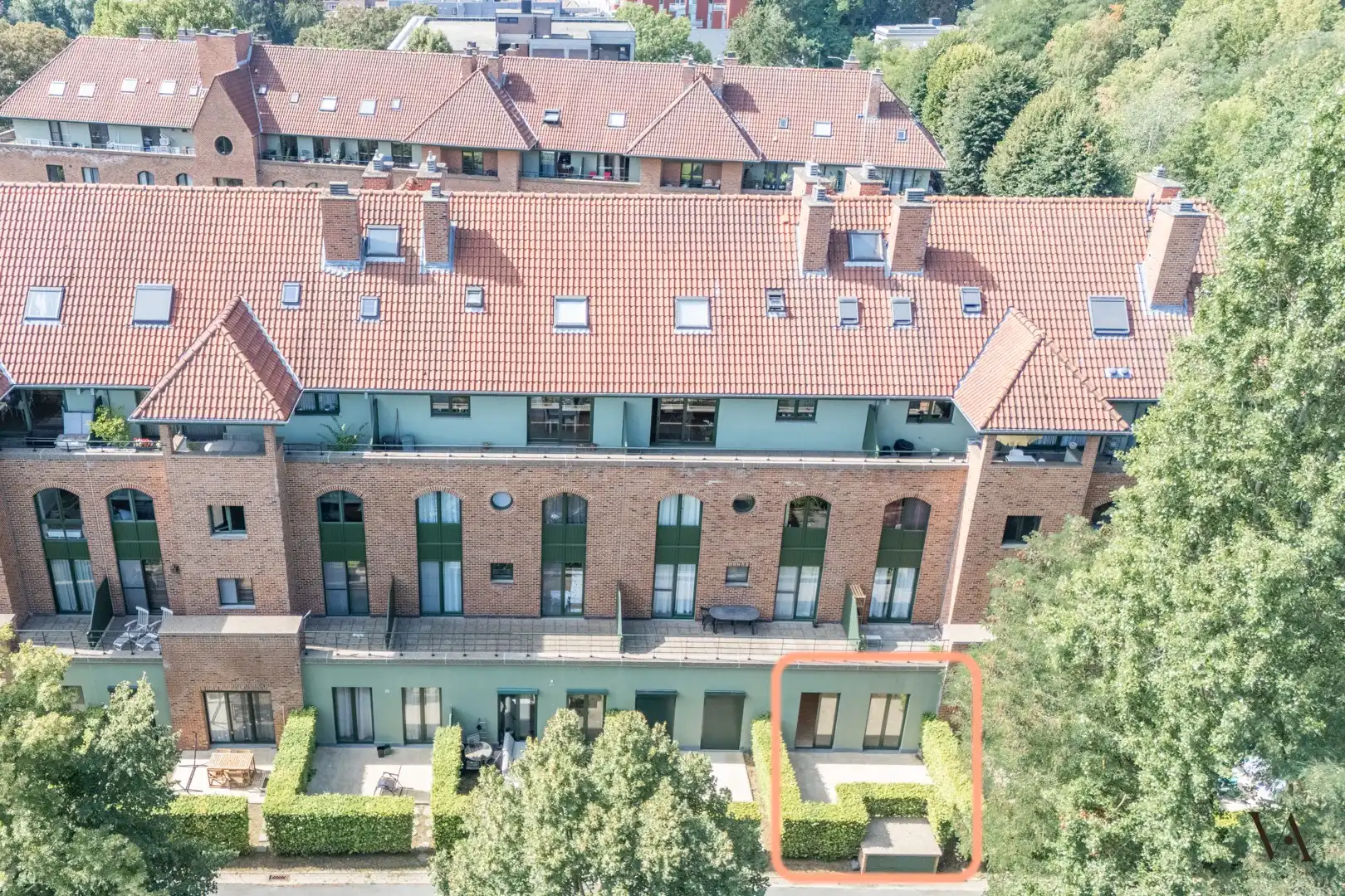 Studio met uitzonderlijk ruim terras in groene parkresidentie nabij centrum Leuven foto 10