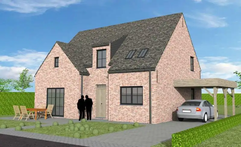 Nieuw te bouwen alleenstaande woning met vrije keuze van architectuur te Ardooie. foto 2