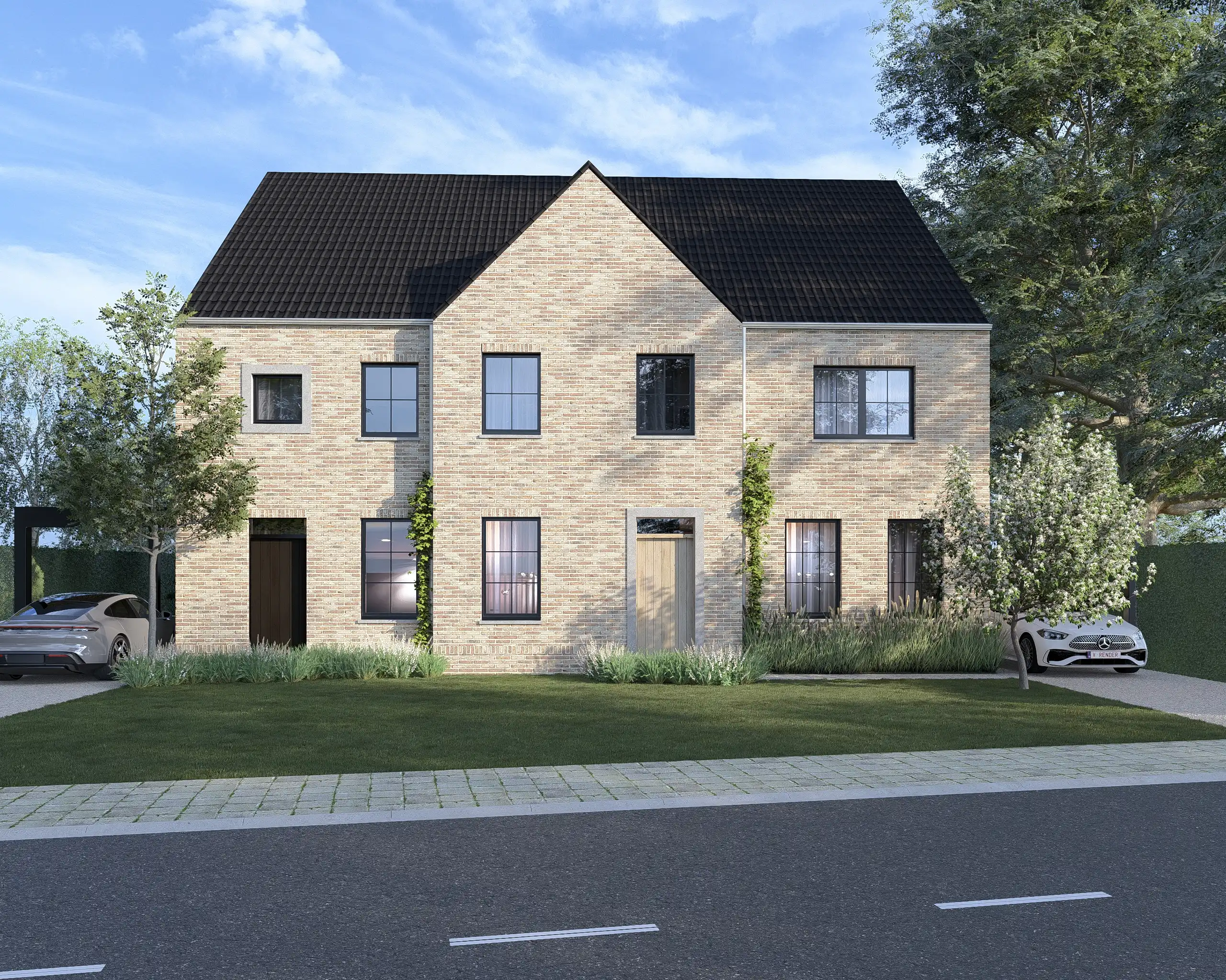 TE KOOP: Twee halfopen nieuwbouwwoningen op ruime percelen tot 6a 65ca in Gerdingen (Bree) foto 2