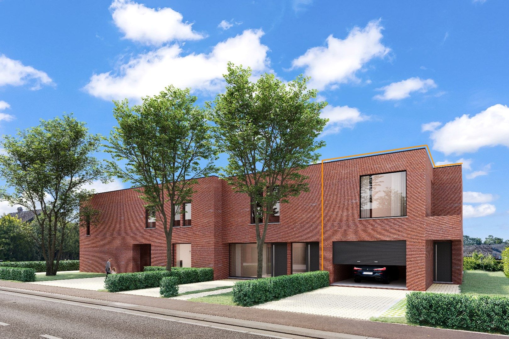 Verkoop aan 2% - Halfopen nieuwbouwwoning te Viversel foto {{pictureIndex}}