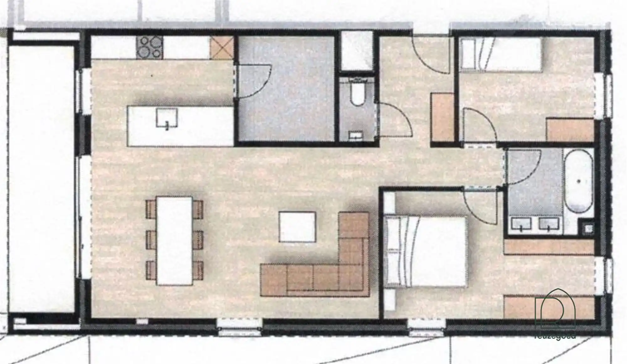 Ruim gelijkvloers appartement met grote tuin en terras in Putte foto 16