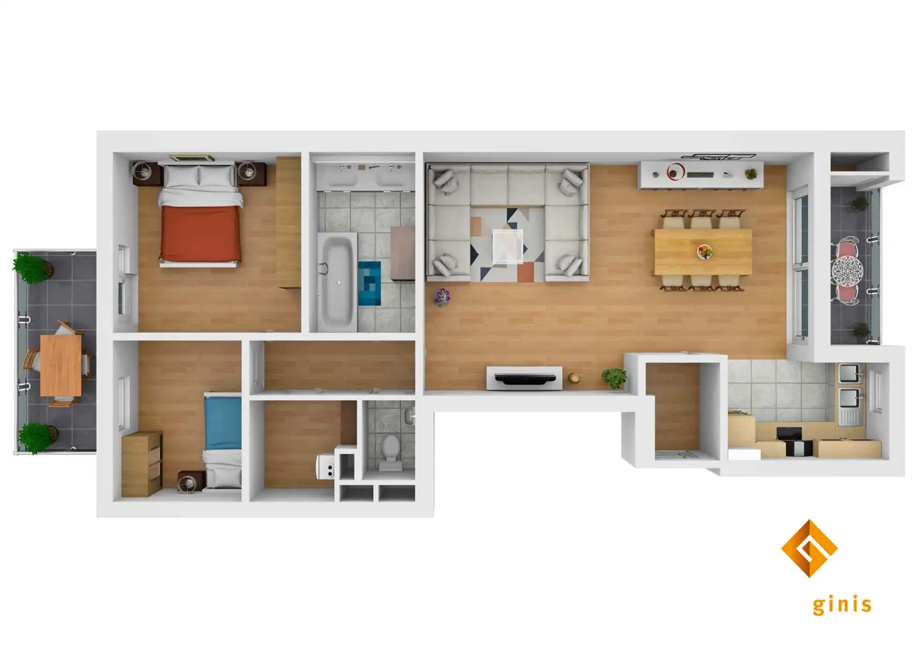 Energiezuinig gelijkvloers appartement met 2 slaapkamers, nabij het centrum van Genk! foto 14