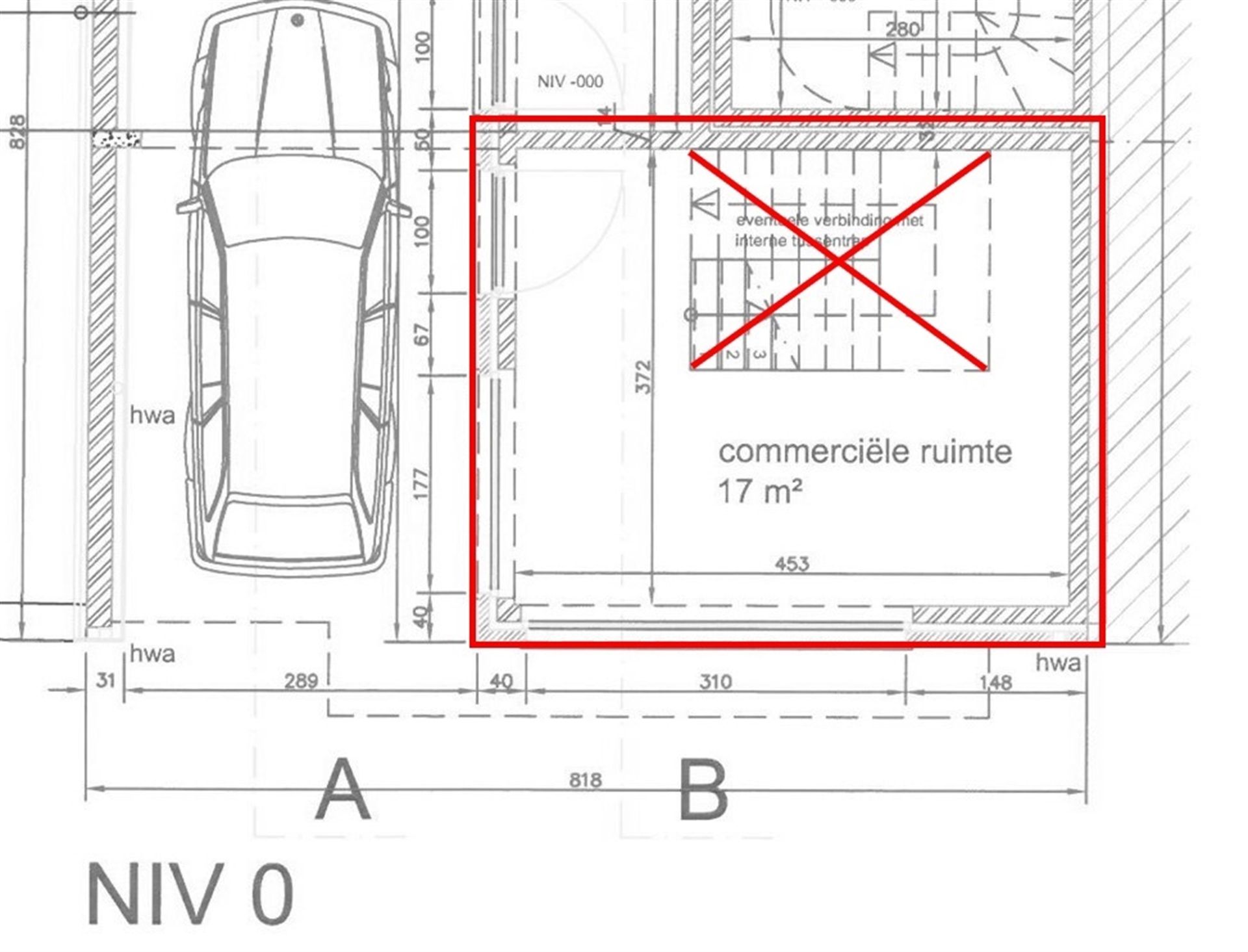 Handelsgelijkvloers/vitrine vlakbij station en centrum Opwijk foto 4