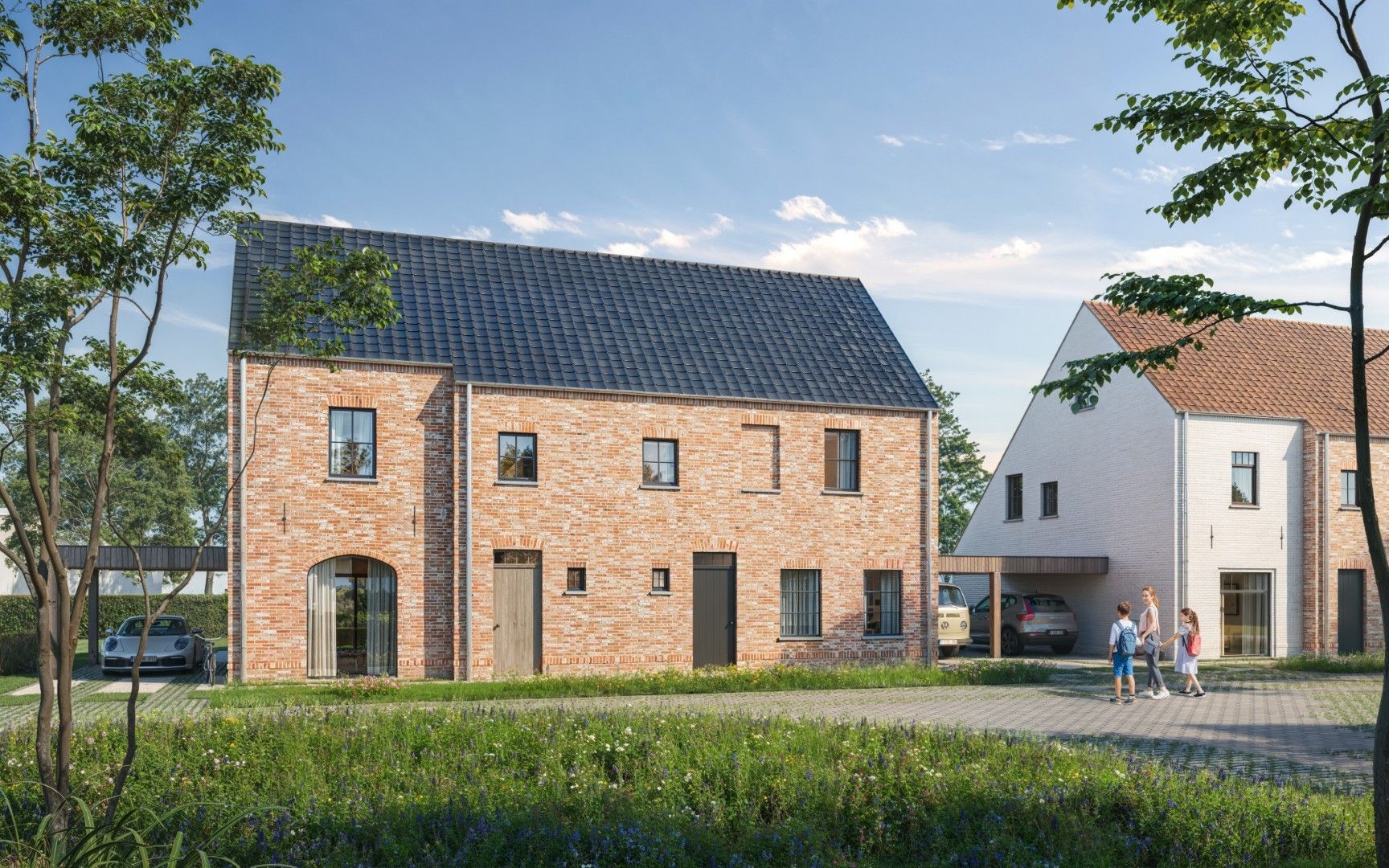 Energiezuinige halfopen bebouwing in Merelbeke foto {{pictureIndex}}