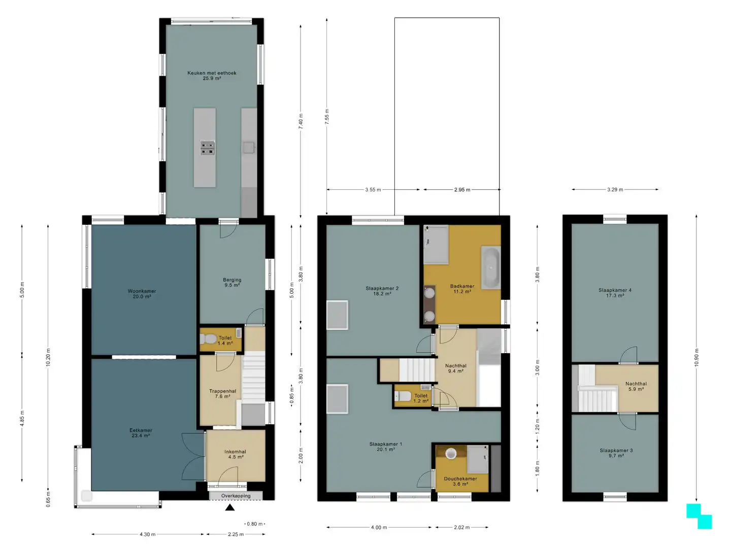 Totaal gerenoveerde woning met vier kamers in het hart van Merelbeke foto 30