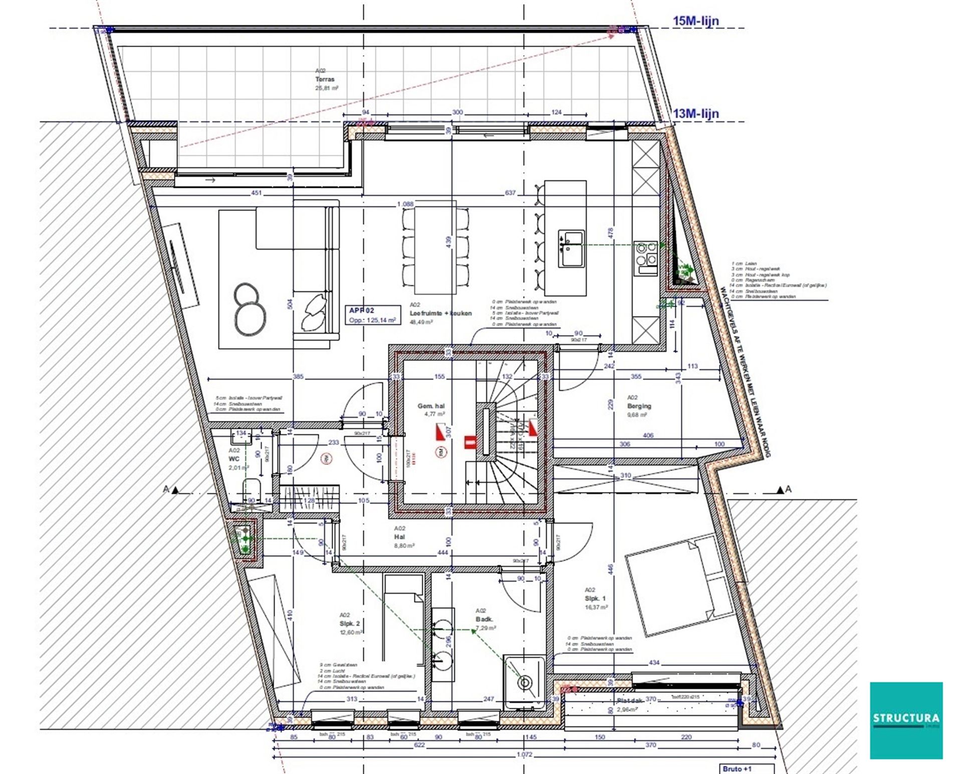 VOLZET-Appartement met 2 slaapkamers en terras foto 21