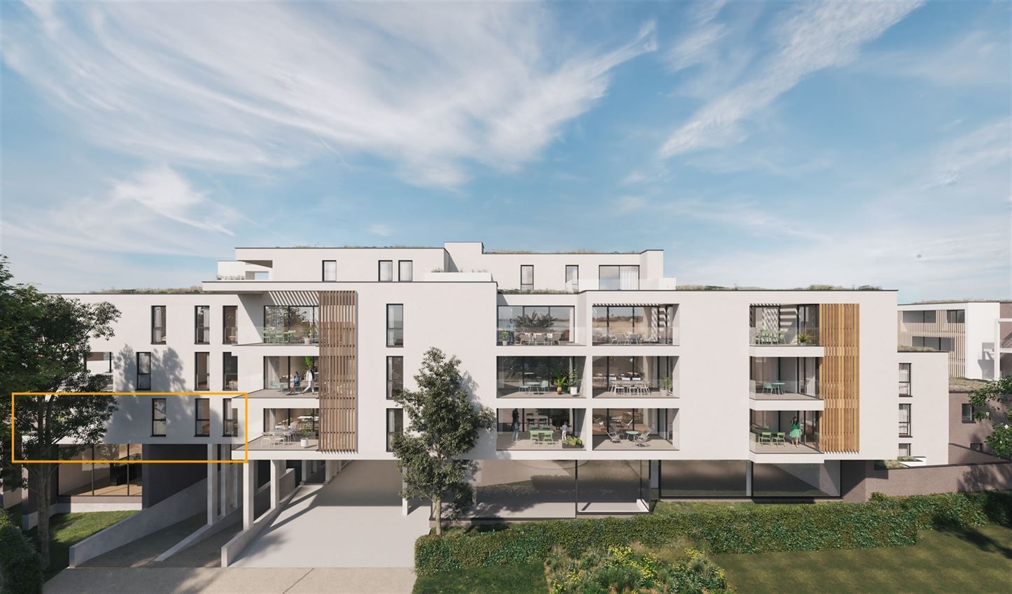 Zicht op het centrum , 3 slpk., overdekt zuidterras 27m² foto {{pictureIndex}}