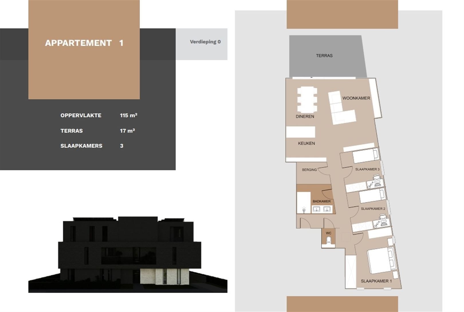 TE KOOP: Ruim nieuwbouwappartement met 3 slaapkamers! foto 2