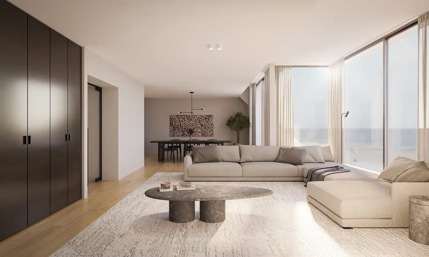 Residentie Pacific - Frontaal zeezicht op de Zeedijk van het Zoute  foto 4