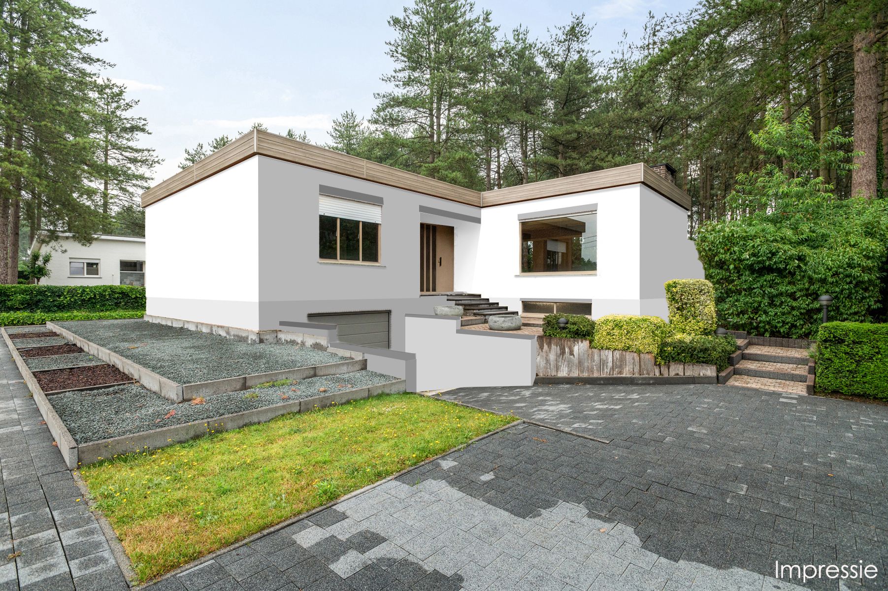Gelijkvloerse villa met 3 slks op 2800m2 grond foto 3