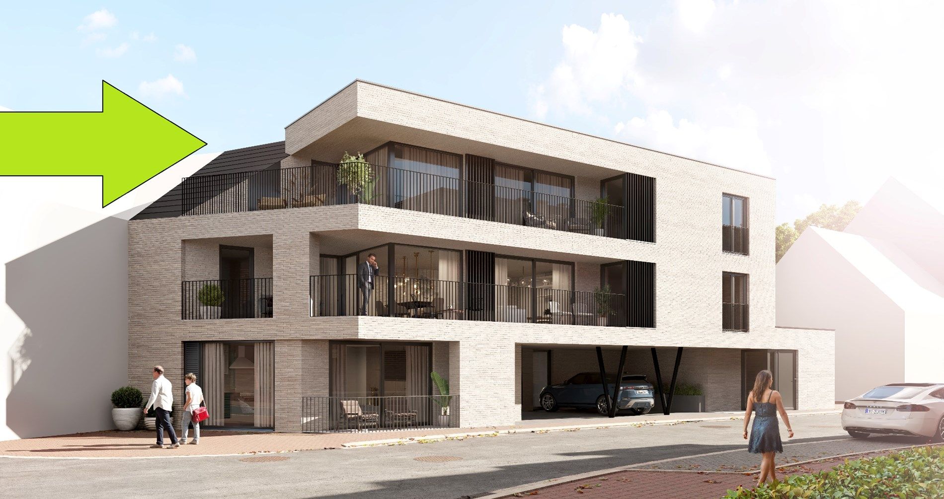 ENERGIEZUINIG RUIM APPARTEMENT MET TERRAS | 2 SLPKS | STAANPLAATS foto 2