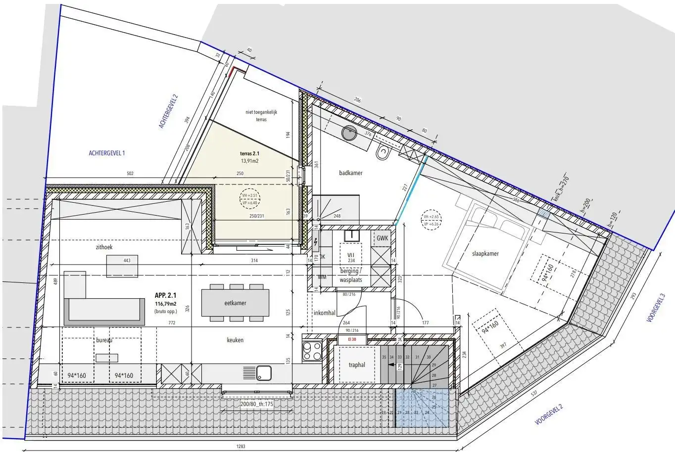 RECENT APPARTEMENT (116M²) MET TERRAS GELEGEN IN HET CENTRUM VAN BILZEN foto 14