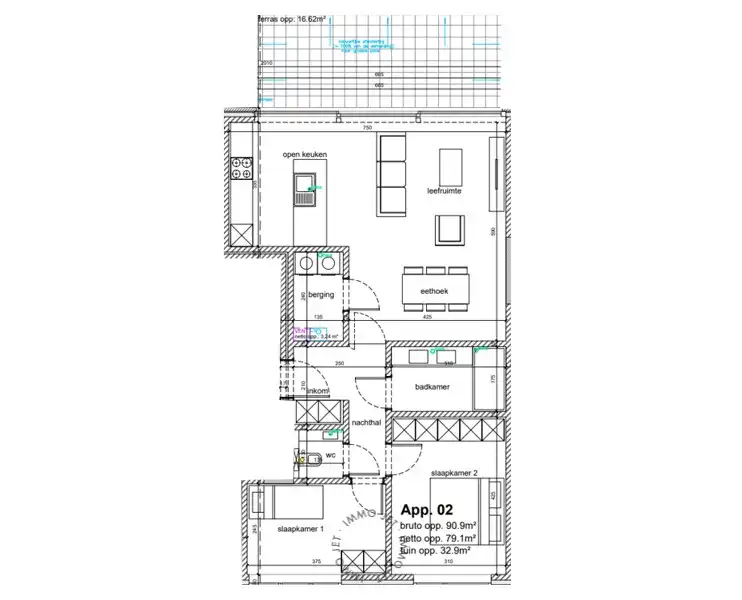 Gelijkvloers nieuwbouwappartement met tuin en twee slaapkamers foto 4