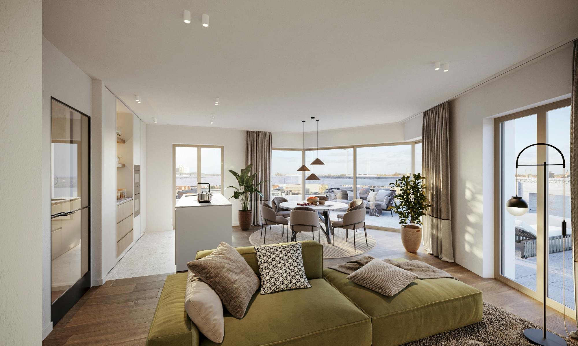 Energiezuinig 2 slaapkamer appartement te Brugge foto 6