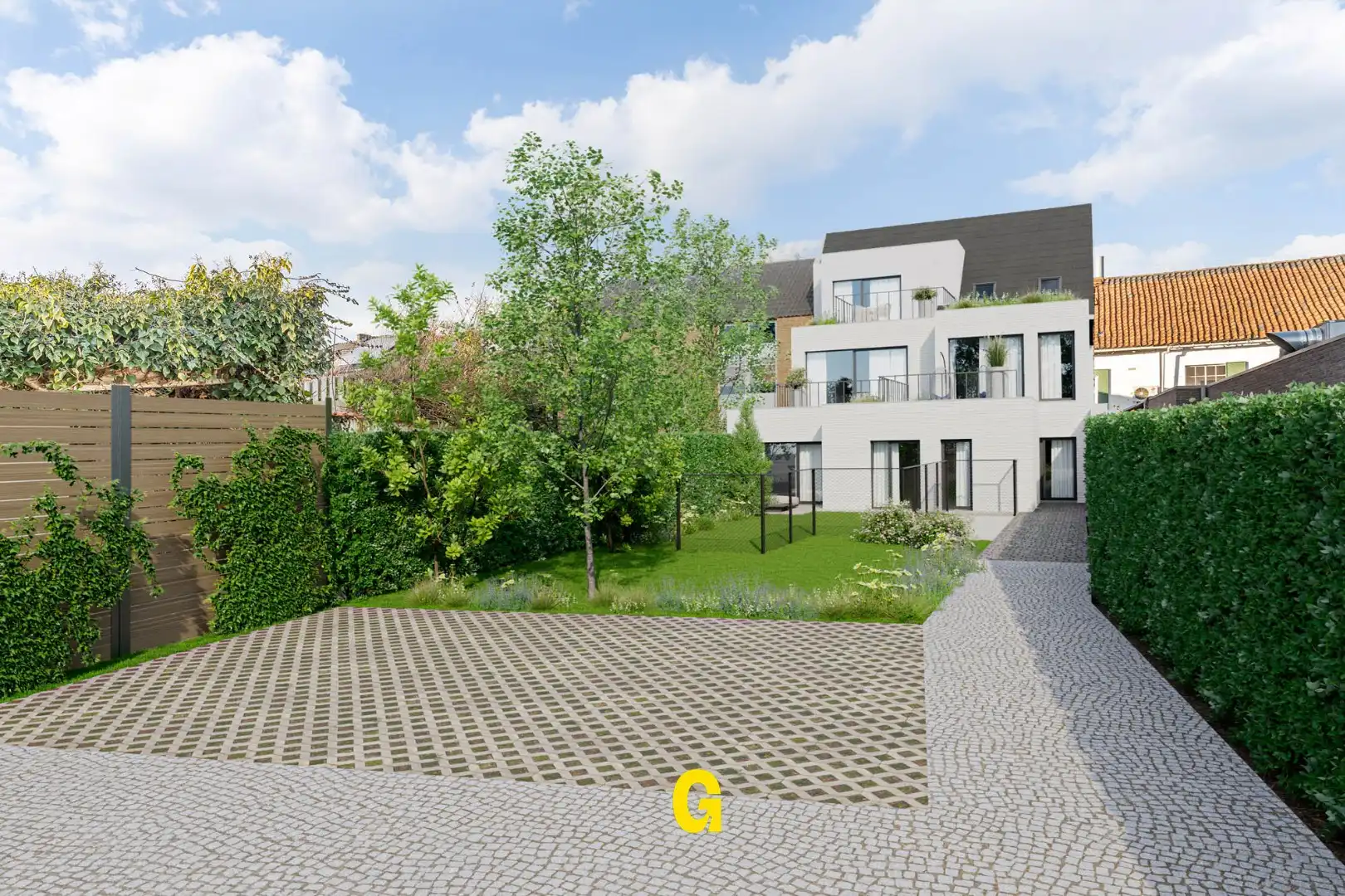 Projectgrond met te slopen woning aan het dorpsplein van Hoeselt – met omgevingsvergunning voor bouw van 5 eenheden  foto 2