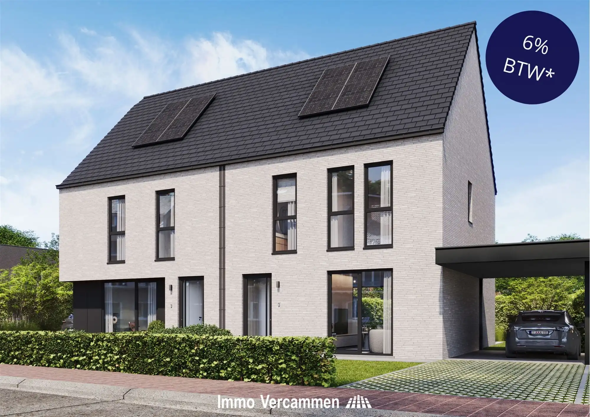 Kwalitatief afgewerkte, halfopen bebouwing te Putte foto {{pictureIndex}}