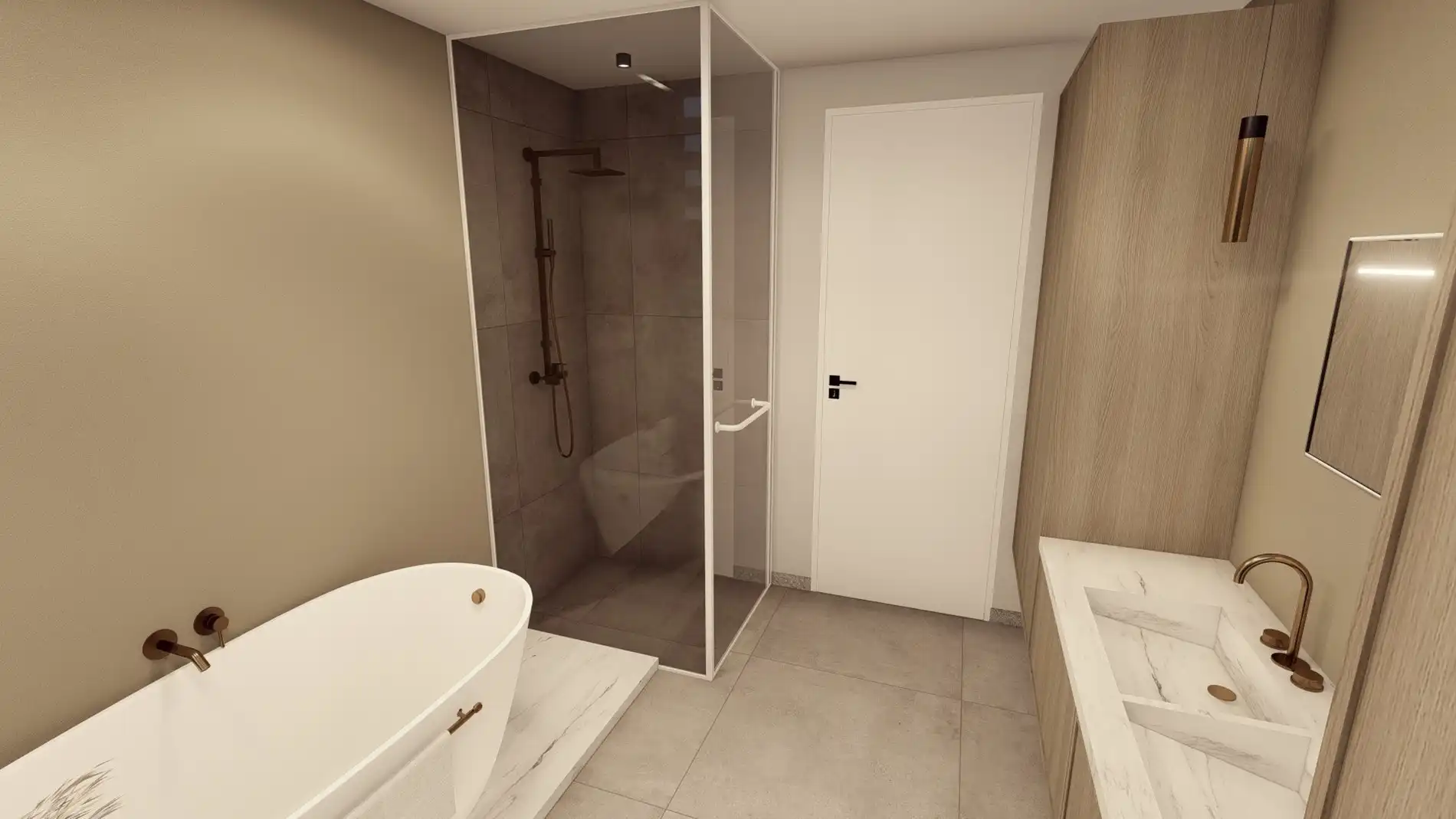 Stijlvol nieuwbouw appartement met 1 slaapkamer en terras foto 23