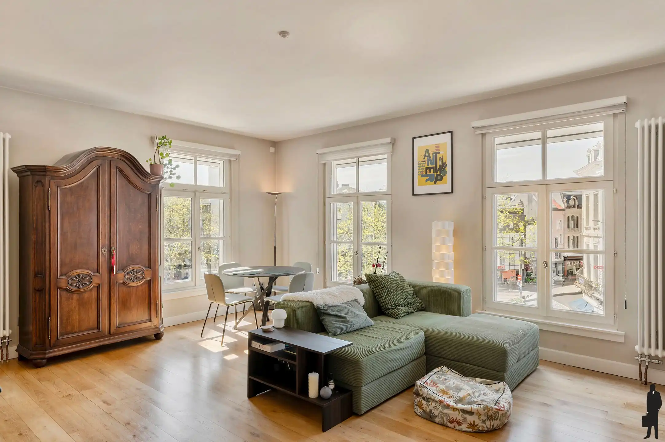 Hoekappartement met zicht op Leopoldplaats foto 5