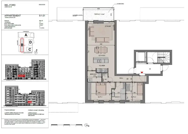 Modern nieuwbouwappartement te koop in Roeselare met gunstige oriëntatie foto 9