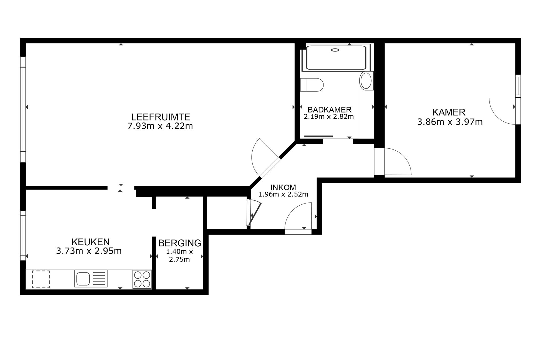 Volledig gerenoveerd 1-slaapkamer appartement (gelijkvloers) foto 12