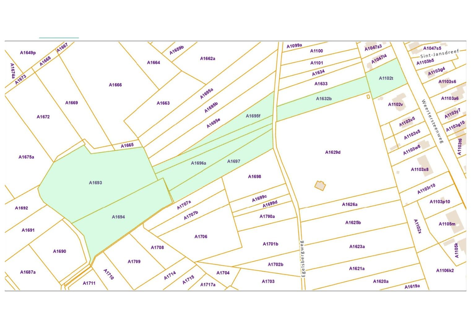 Perceel bouwgrond van 21a 62ca met achterliggende percelen foto 2