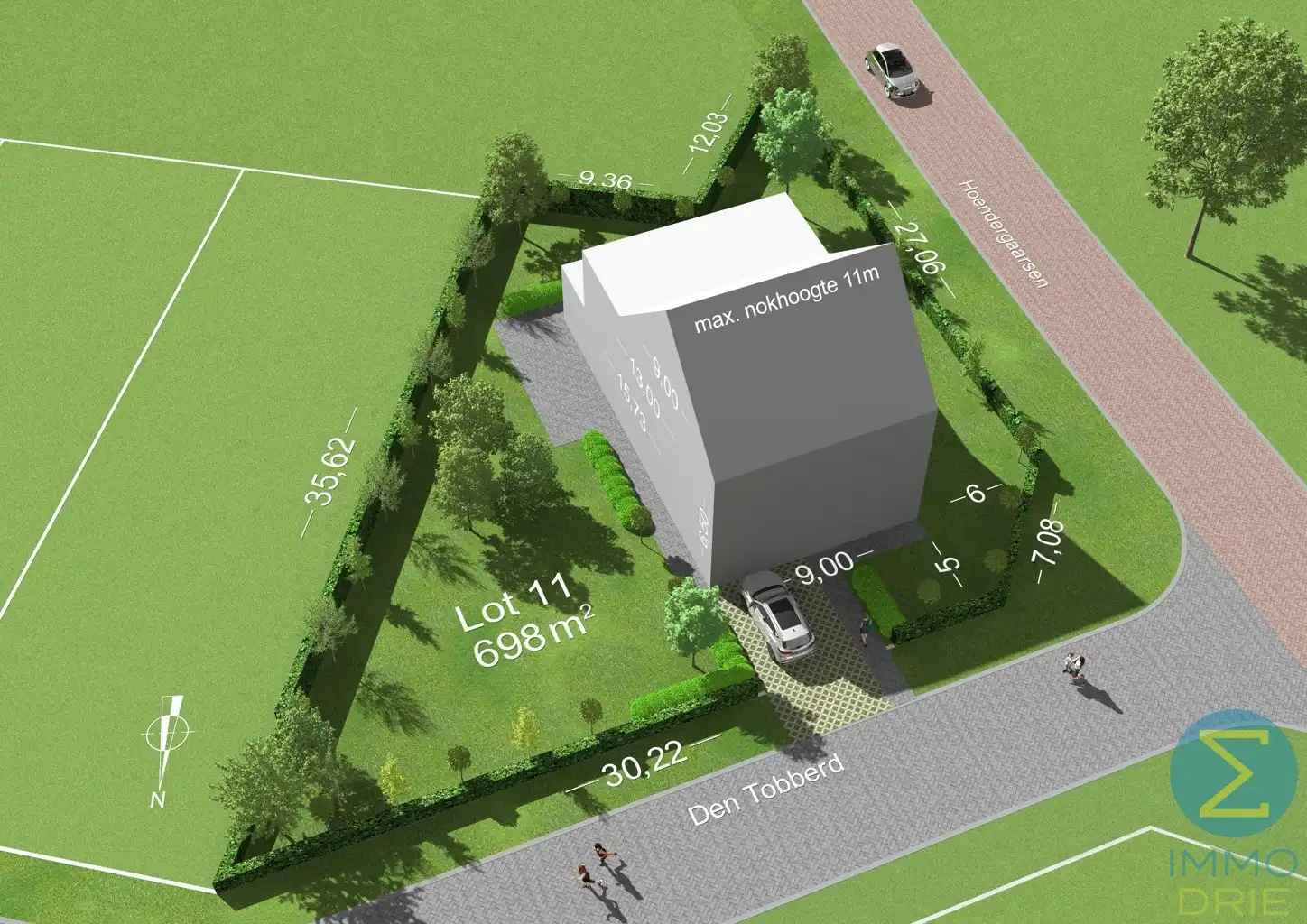 Den Tobberd: Bouwgrond voor een vrijstaande woning, 698m²  foto 2
