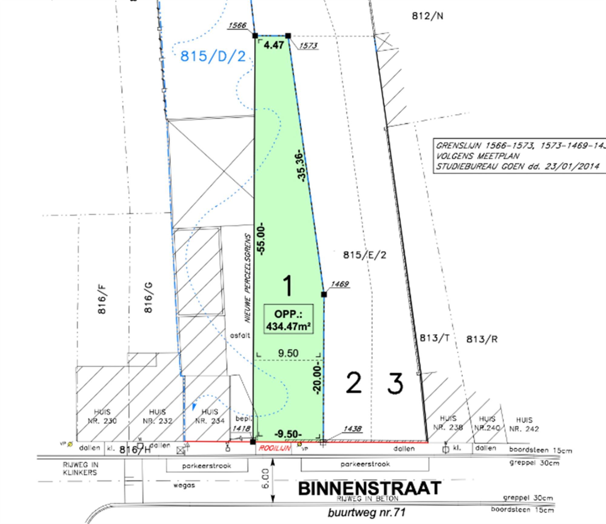 Bouwgrond voor halfopen bebouwing - 4 are 34 centiare - in de rand van Aalst. foto 1