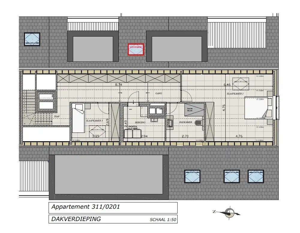 Instapklaar appartement met 3 slaapkamers en 2 badkamers te Woumen foto 17