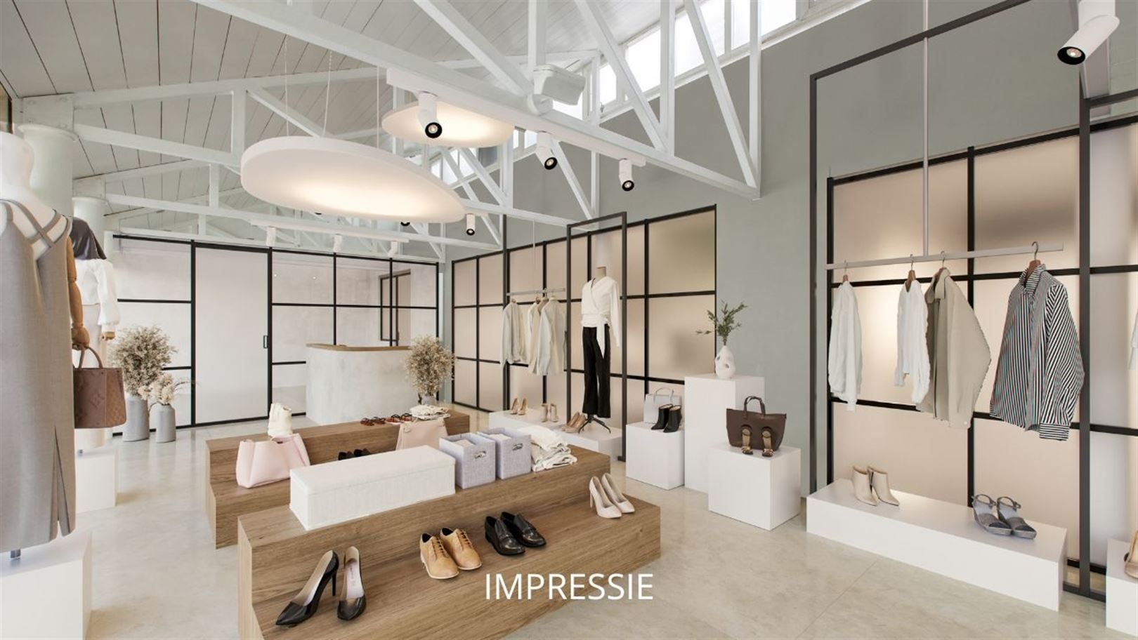 Kantoor met grote vitrine en duplex appartement foto 4