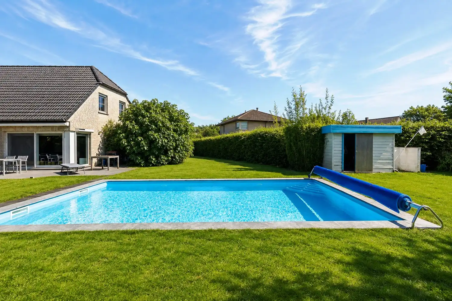 Residentieel gelegen villa met buitenzwembad, grote tuin en privacy. foto 9