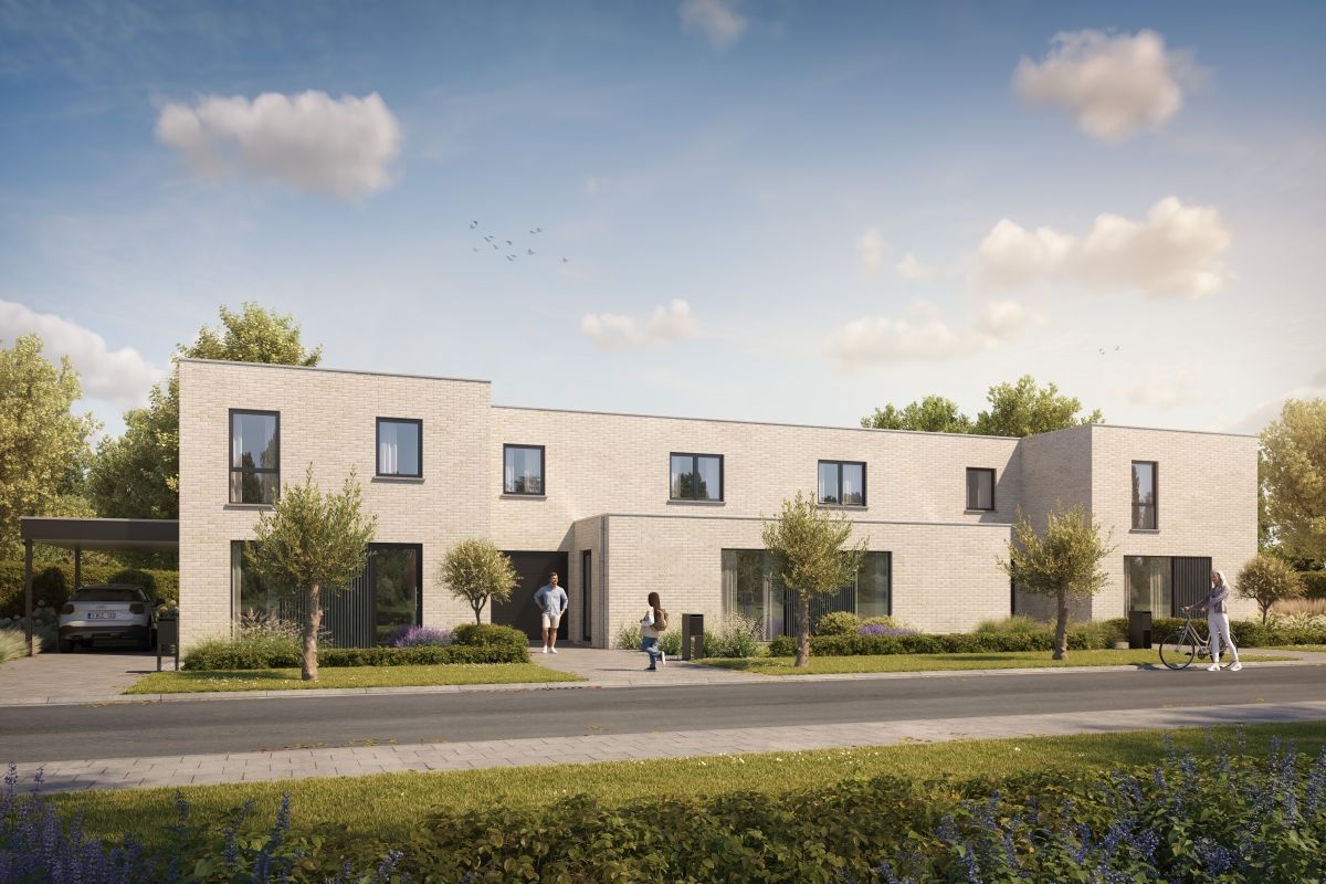 Nieuwbouwwoningen in de Populierstraat te Roeselare foto 1