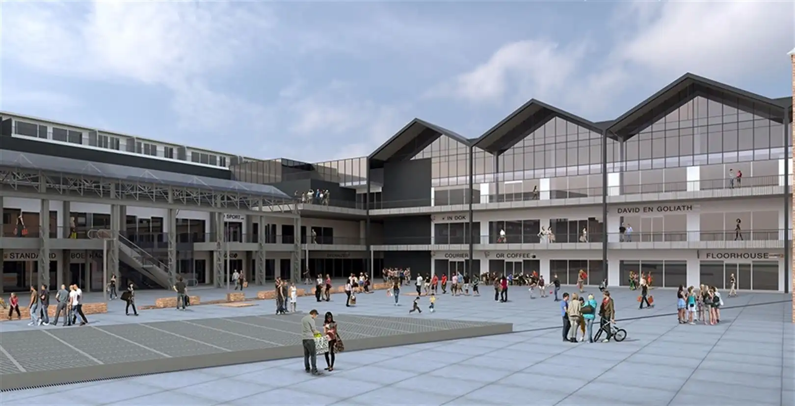 Commerciële ruimte in winkelcentrum Dok Noord te Gent foto 2