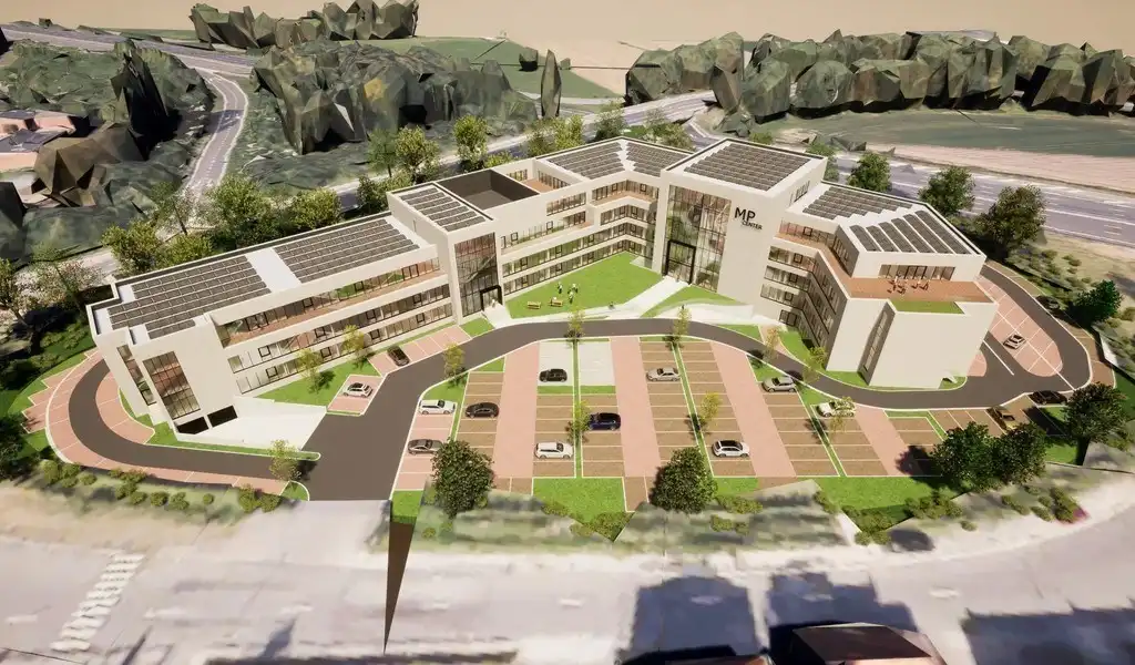 High-end kantoren met terras te huur in duurzaam renovatieproject The Curve aan E40 in Drongen foto 11