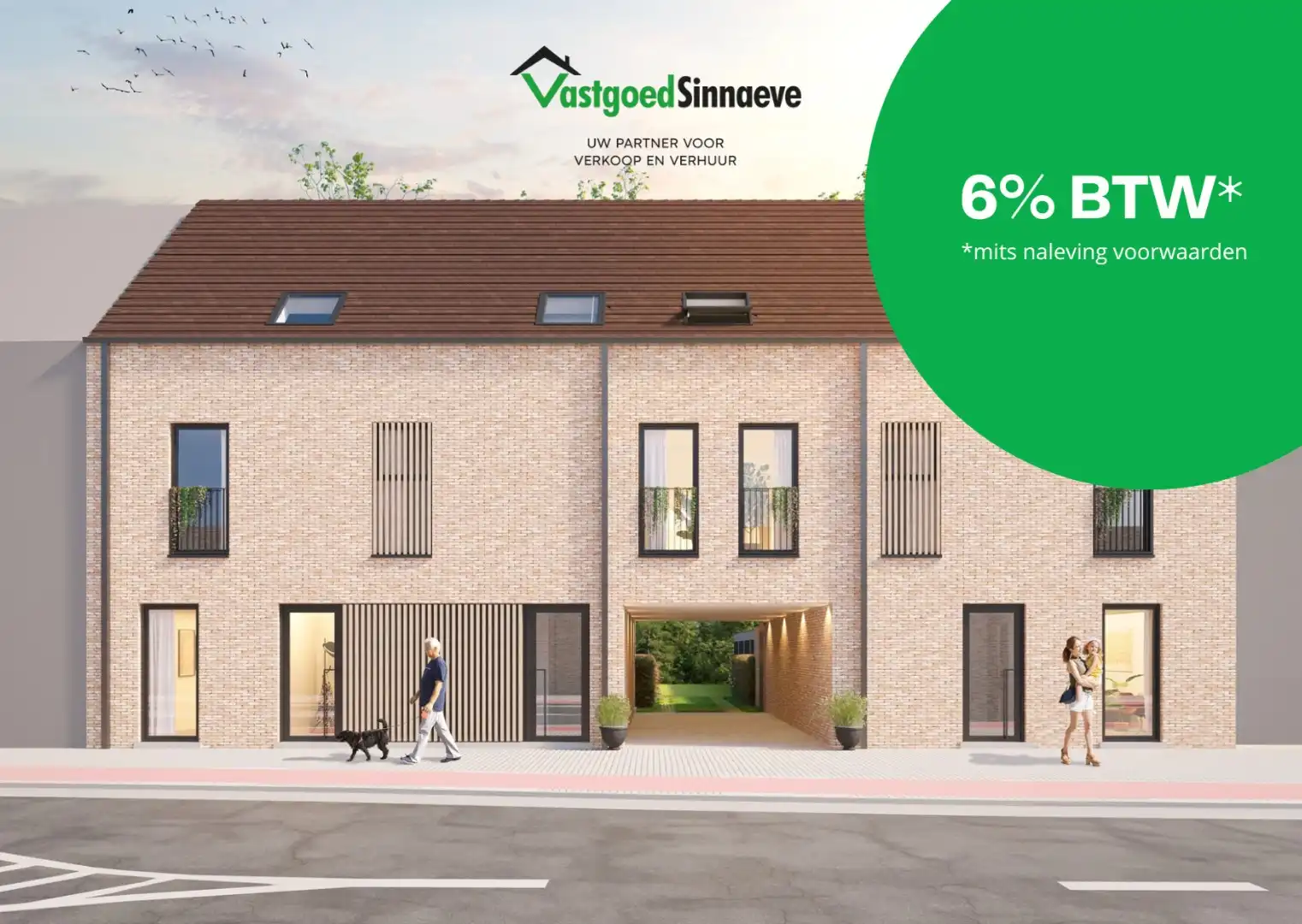 Nieuwbouwwoning met 3 slaapkamers en tuin te Lombardsijde foto {{pictureIndex}}