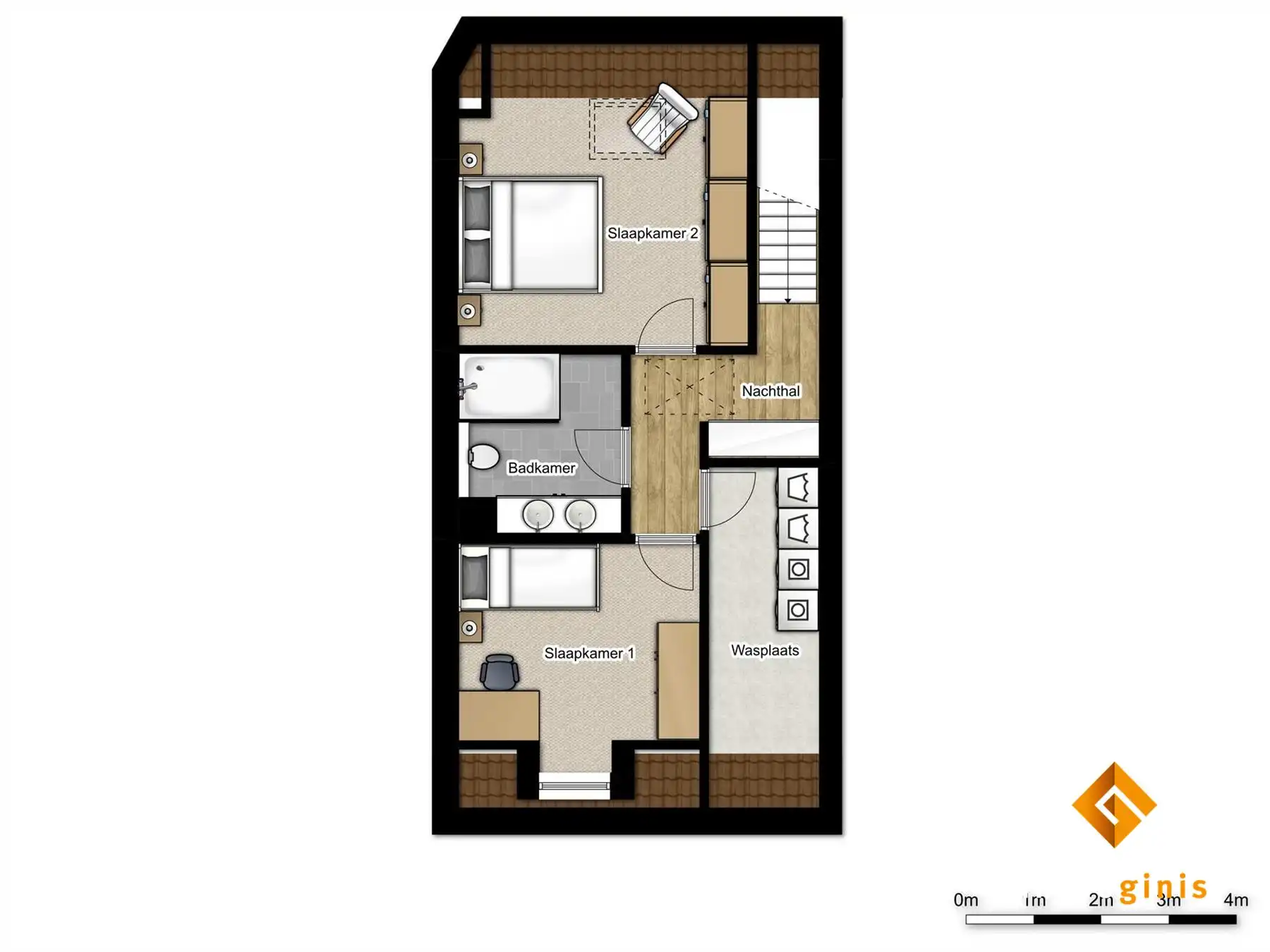 Ruim duplexappartement met 2 slaapkamers, groot terras, kelderberging en carport. foto 20