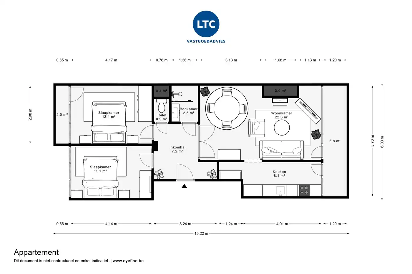 Instapklaar 2-slaapkamer appartement met garage in het hart van Tienen foto 20