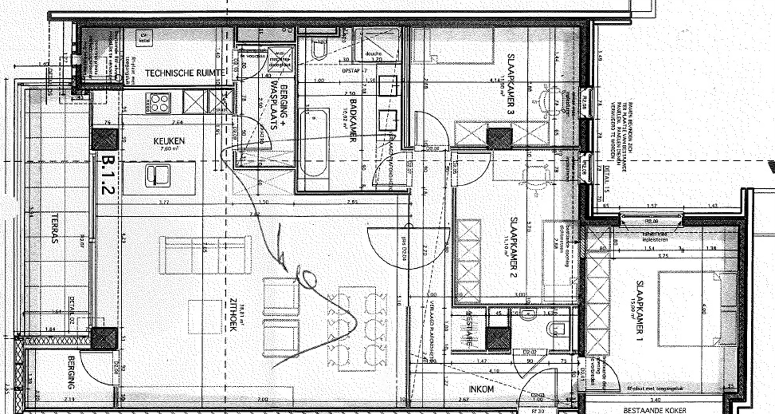 Riant appartement met drie slaapkamers nabij de Grote Markt foto 16