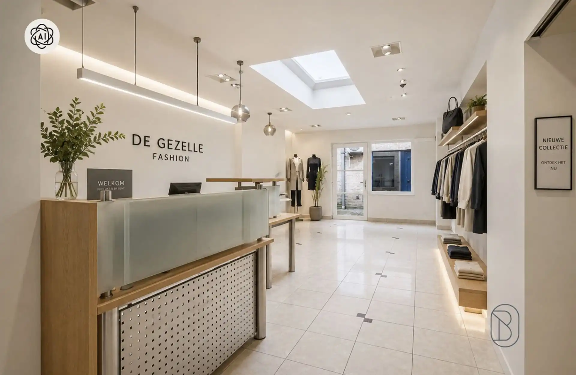 Handelspand met woonst op toplocatie aan het Shopping Center foto 2