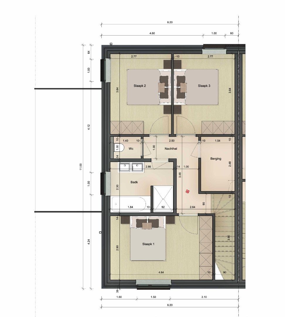 Nieuwbouw half open bebouwing met carport foto 18