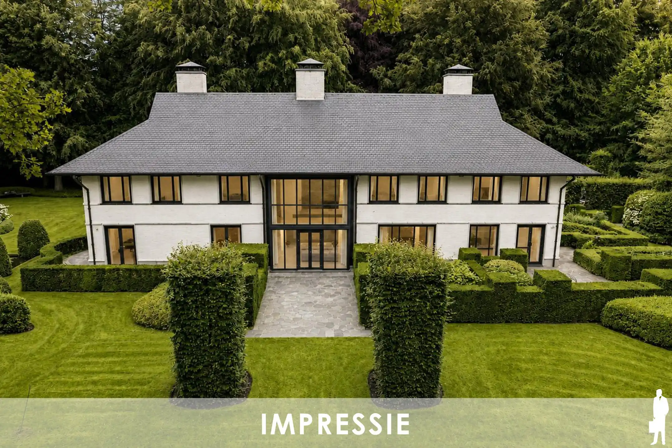 Exclusieve villa met parktuin in Vriesdonk en binnenzwembad, op ca. 6.411 m² foto {{pictureIndex}}