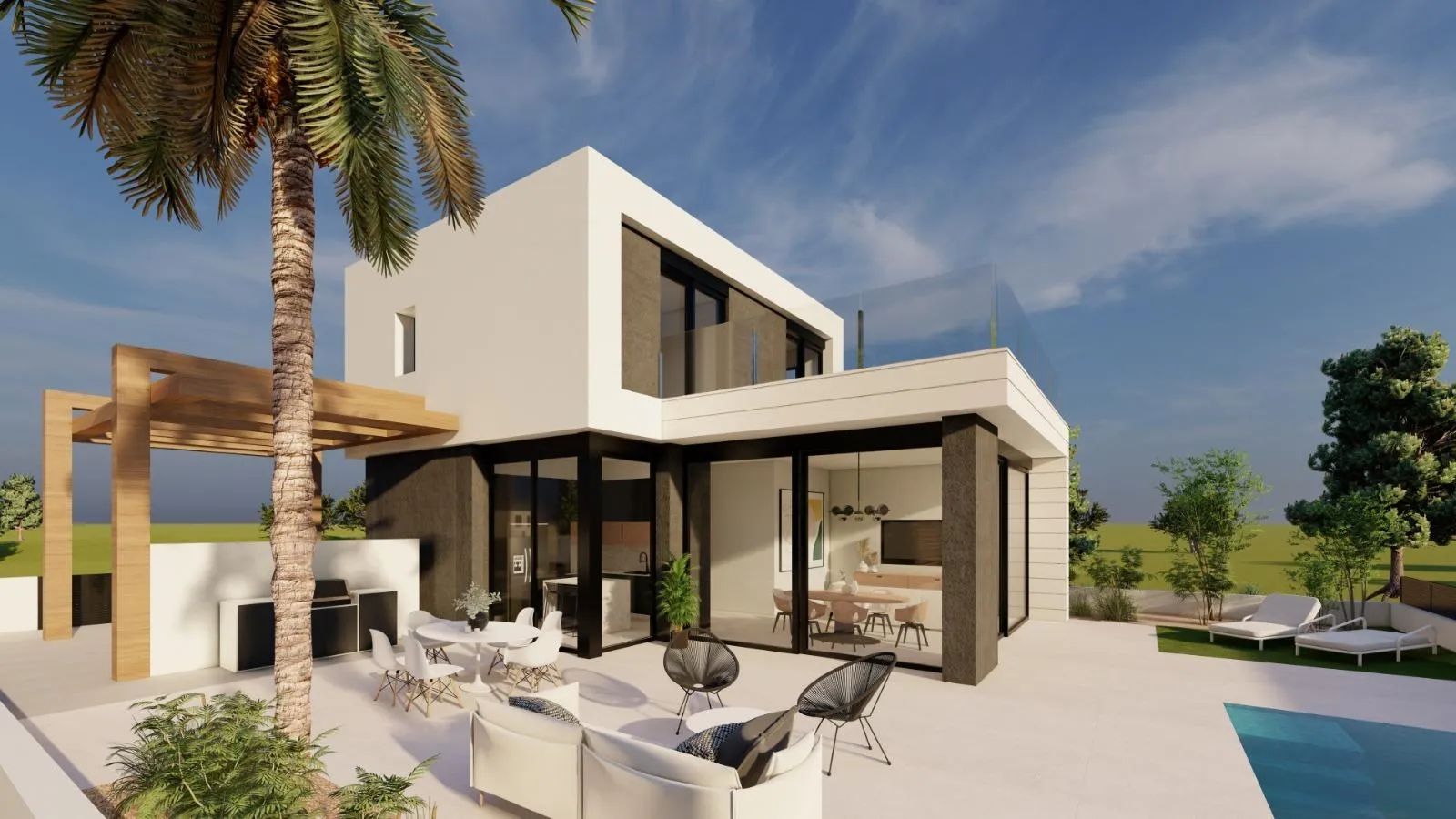 Exclusieve nieuwbouw villa's aan de golfbaan in Pilar de la Horadada foto {{pictureIndex}}