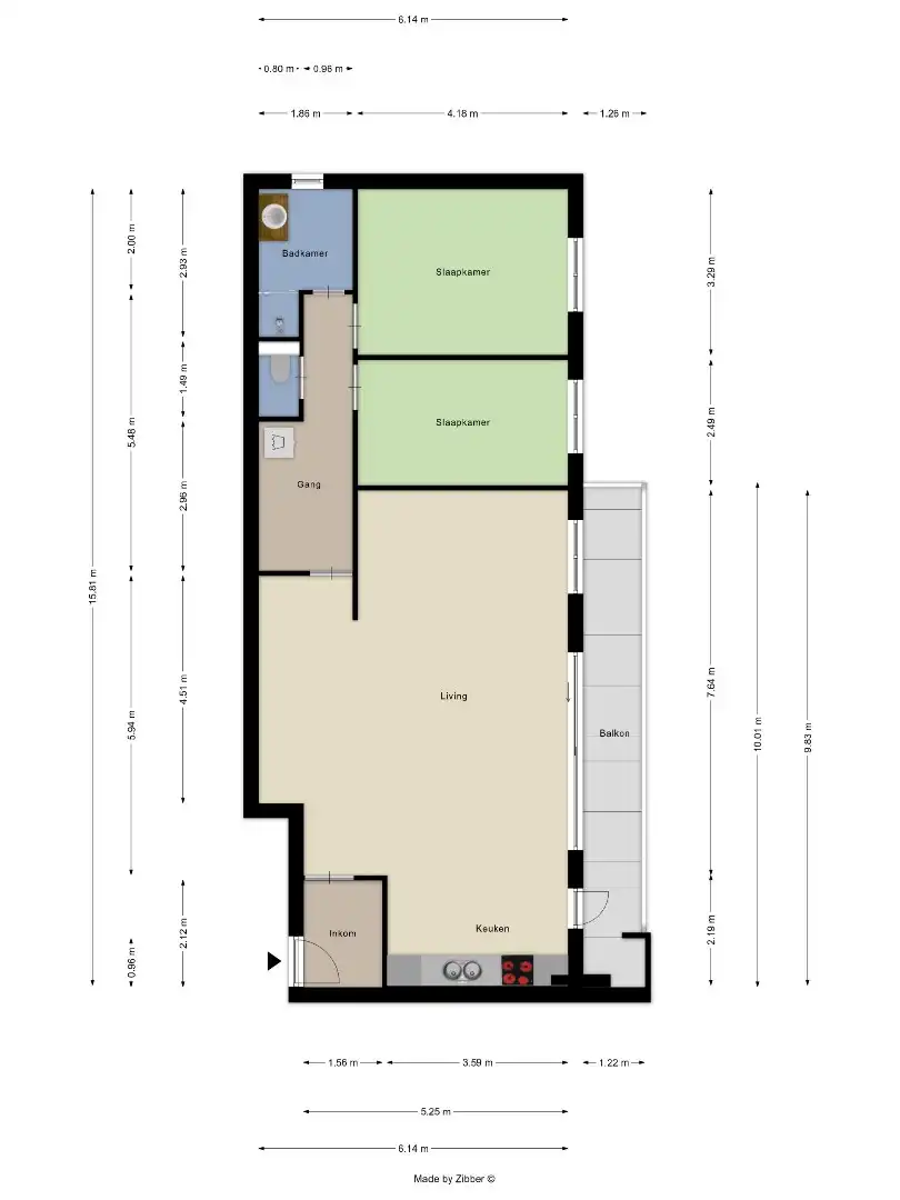 Gunstig gelegen gerenoveerd appartement met 2 ruime slaapkamers en groot terras vlakbij Leuven - EPC 186 kWh/m² - bewoonbare oppervlakte 104 m²     foto 25
