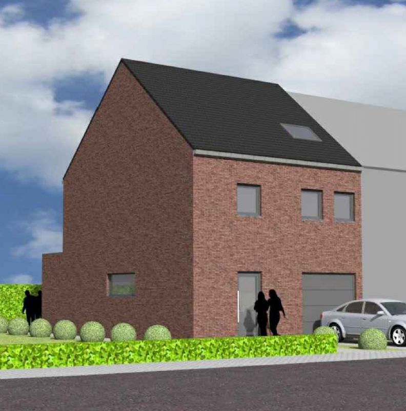 Nieuw te bouwen halfopen woning te Deerlijk. foto {{pictureIndex}}