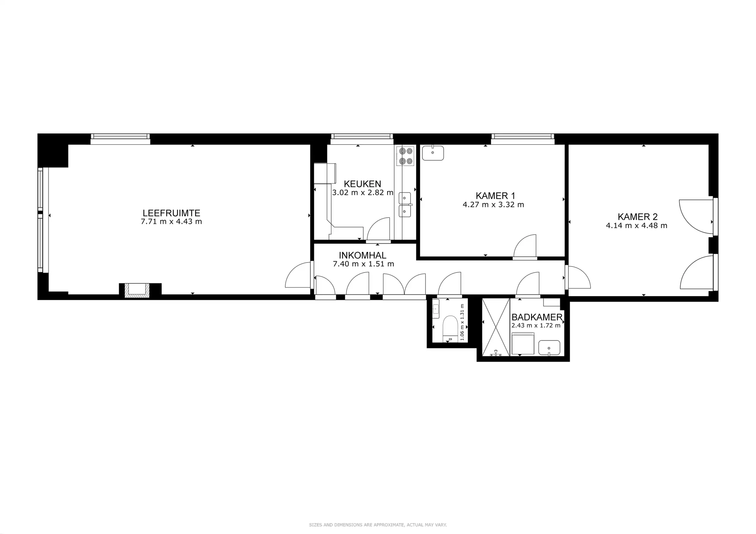 Lichtrijk 2 slpk. appartement te Kristus-Koning foto 15