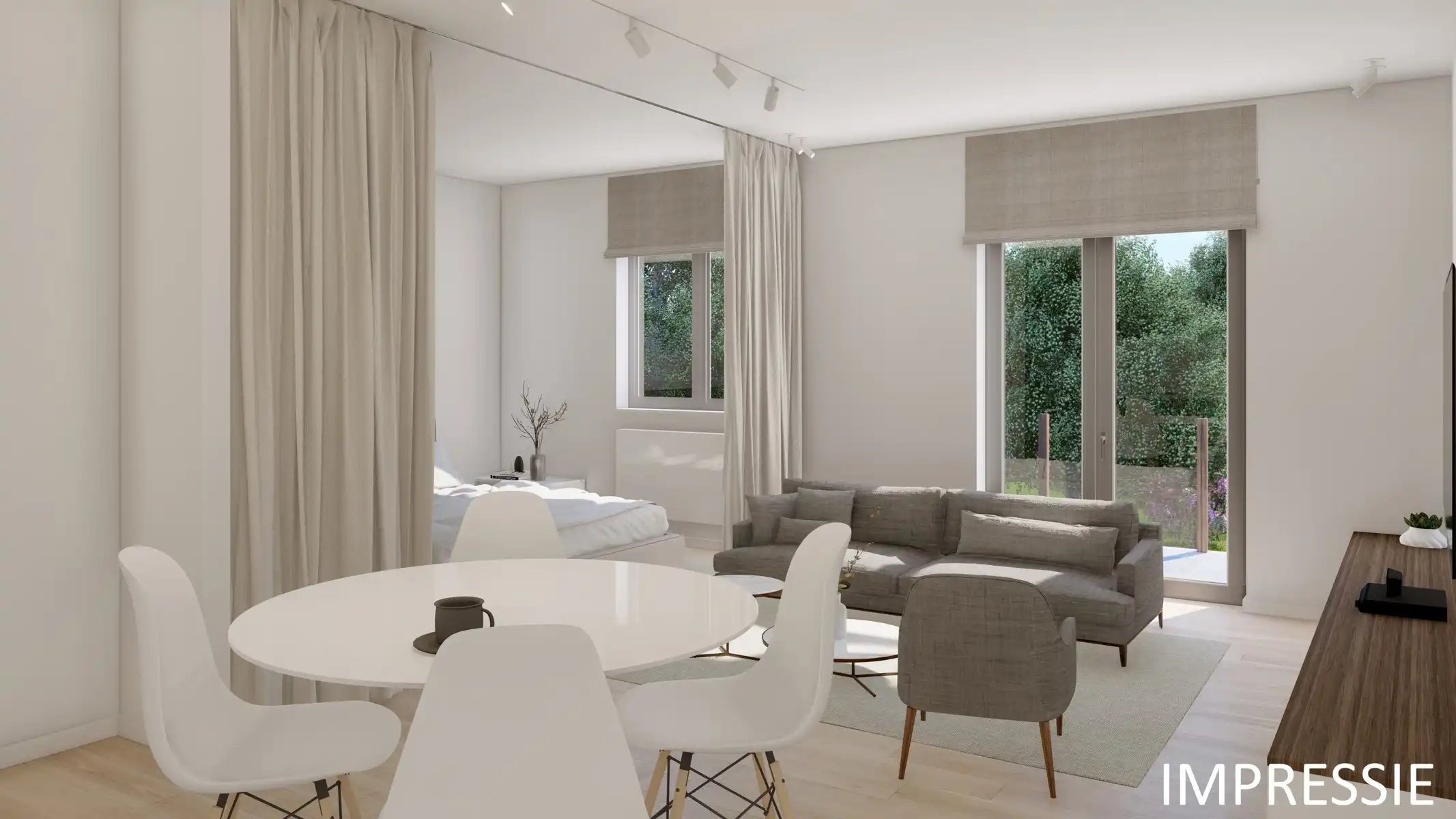 Gerenoveerde studio met aparte slaaphoek, terras en parking foto {{pictureIndex}}