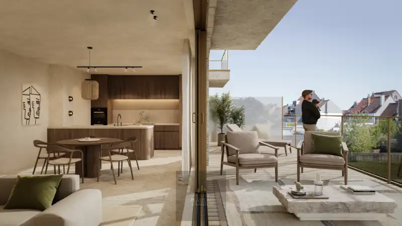 BASILE 0201 - Stijlvol & energiezuinig nieuwbouwappartement met 2 slaapkamers. foto 3