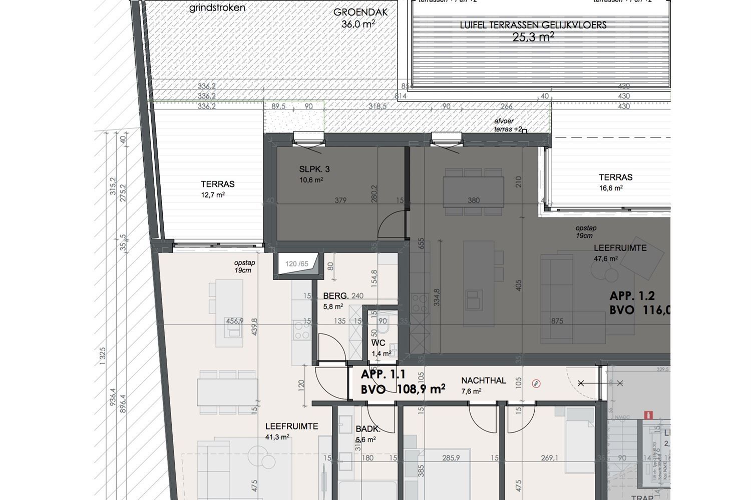 Nieuwbouw appartement op de 1ste verdieping met twee slaapkamers, terras, één parkeerplaats en een kelderberging. foto 17