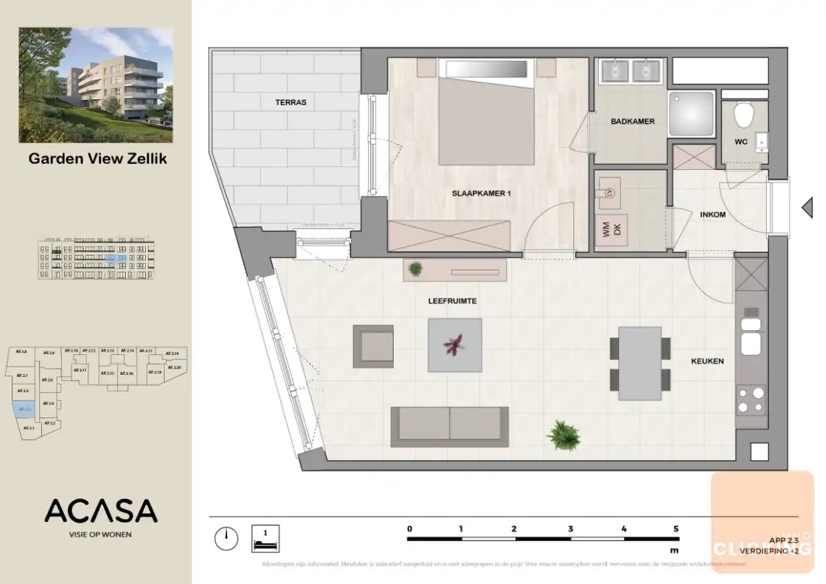 Eénslaapkamerappartement met terras in Zellik foto 11